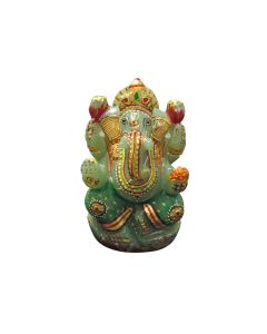 Green Jade Ganesha Idol 