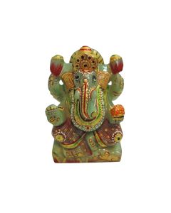 Green Jade Ganesha Idol 