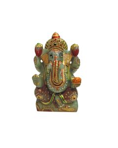 Green Jade Ganesha Idol 