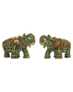 Green Jade Elephant Set 