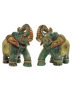 Green Jade Elephant Set 