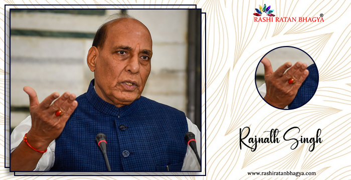 Rajnath Singh - who wear red coral stone